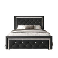 Home Design Toccoa Upholstered Panel Bed Frame