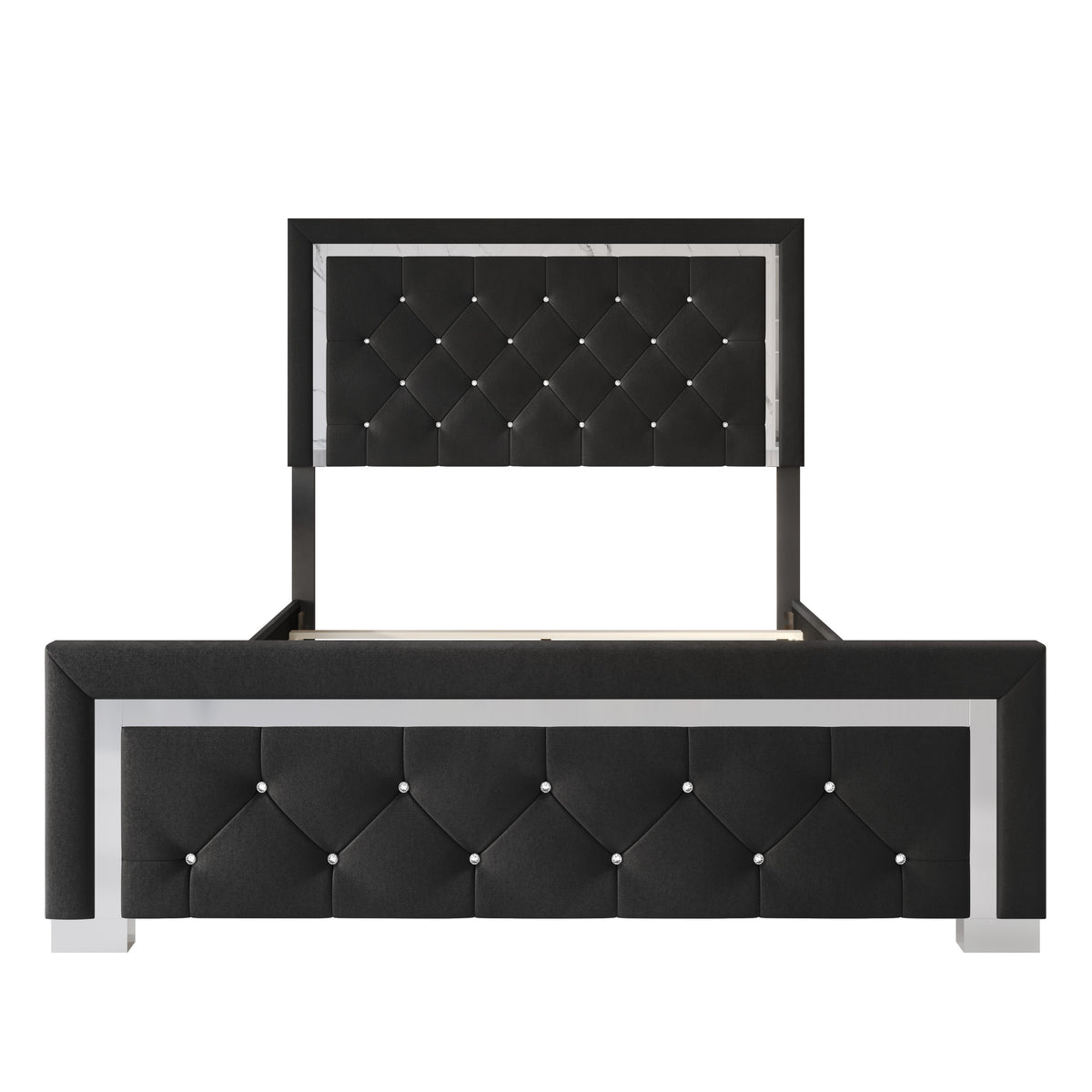 Home Design Toccoa Upholstered Panel Bed Frame