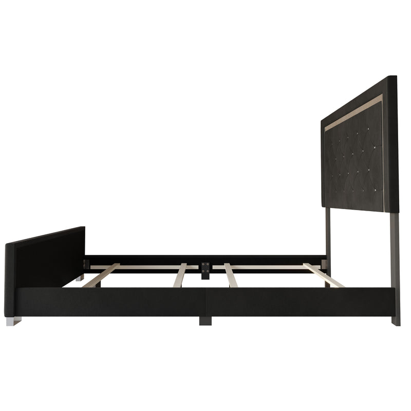 Home Design Toccoa Upholstered Panel Bed Frame