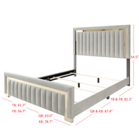 Home Design Olathe Upholstered Panel Bed Frame
