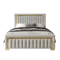 Home Design Olathe Upholstered Panel Bed Frame