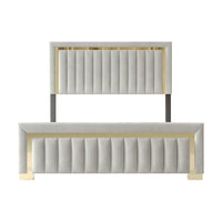 Home Design Olathe Upholstered Panel Bed Frame