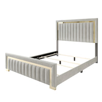 Home Design Olathe Upholstered Panel Bed Frame