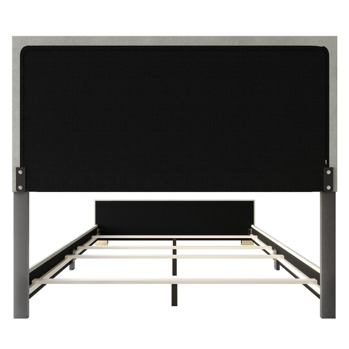 Home Design Olathe Upholstered Panel Bed Frame