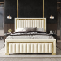 Home Design Olathe Upholstered Panel Bed Frame