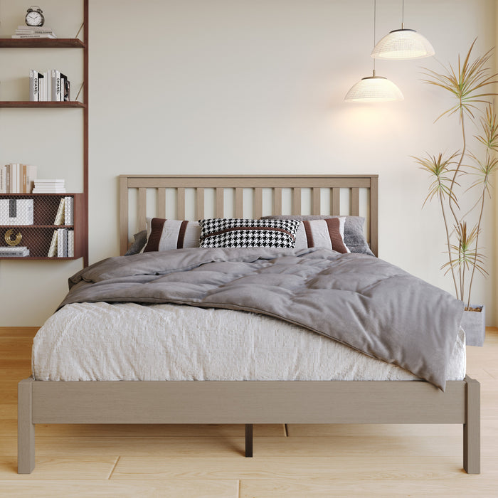 Home Design Fresno Wood Platform Bed Frame for Adult
