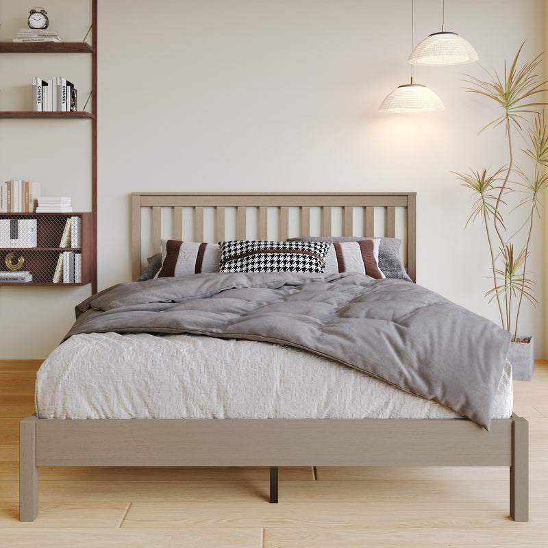 Home Design Fresno Wood Platform Bed Frame for Adult