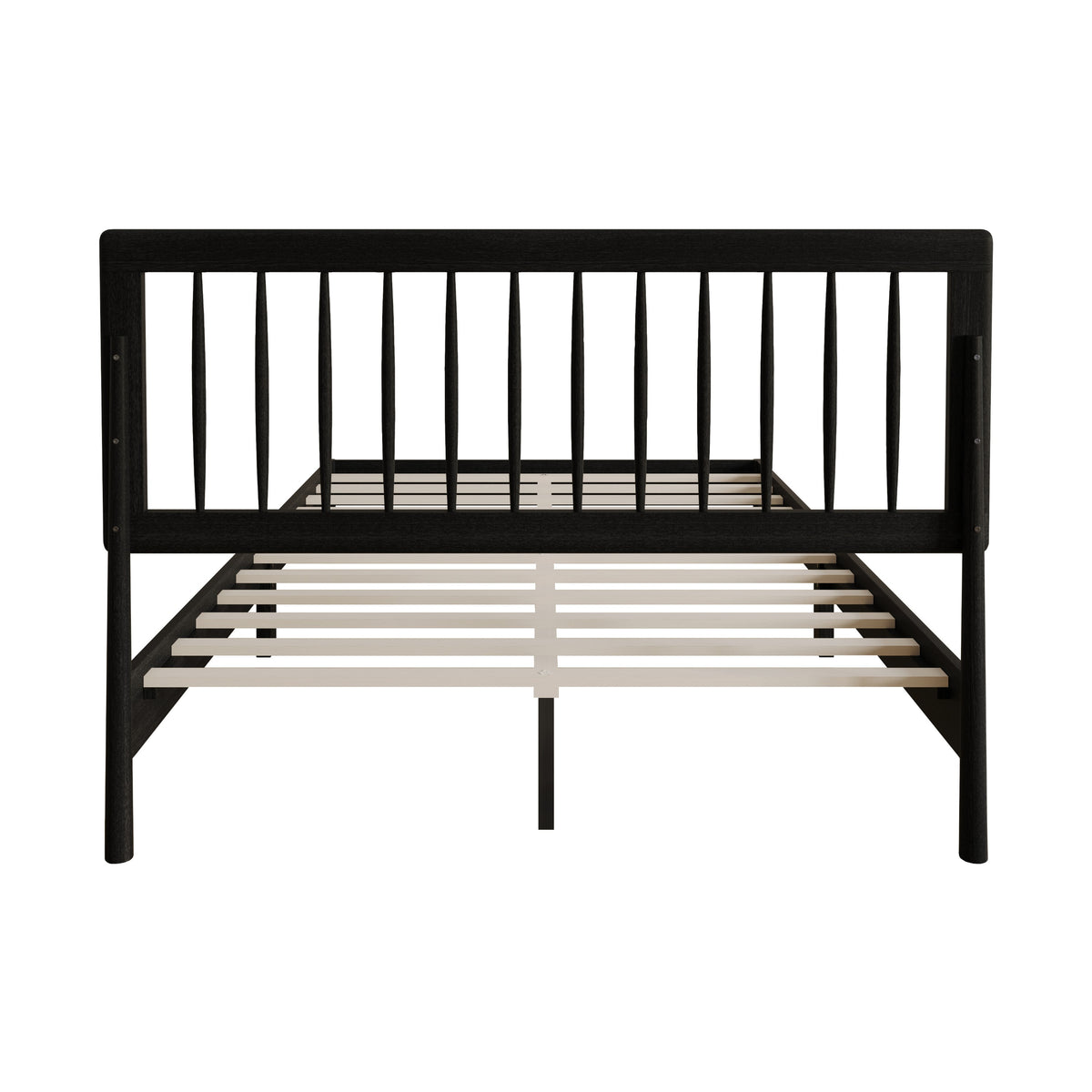 Home Design Galena Wood Platform Bed Frame for Adult, Black