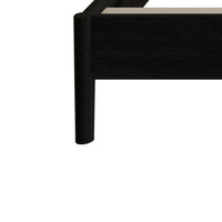 Home Design Galena Wood Platform Bed Frame for Adult, Black
