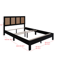 Home Design Missoula Wood Panel Bed Frame for Adult, Box Spring Required
