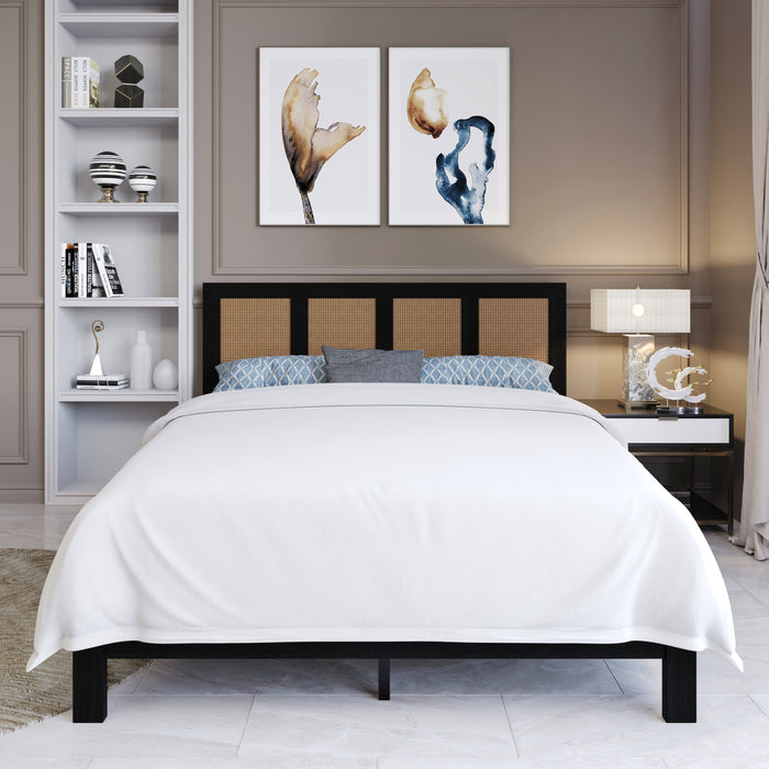 Home Design Missoula Wood Panel Bed Frame for Adult, Box Spring Required