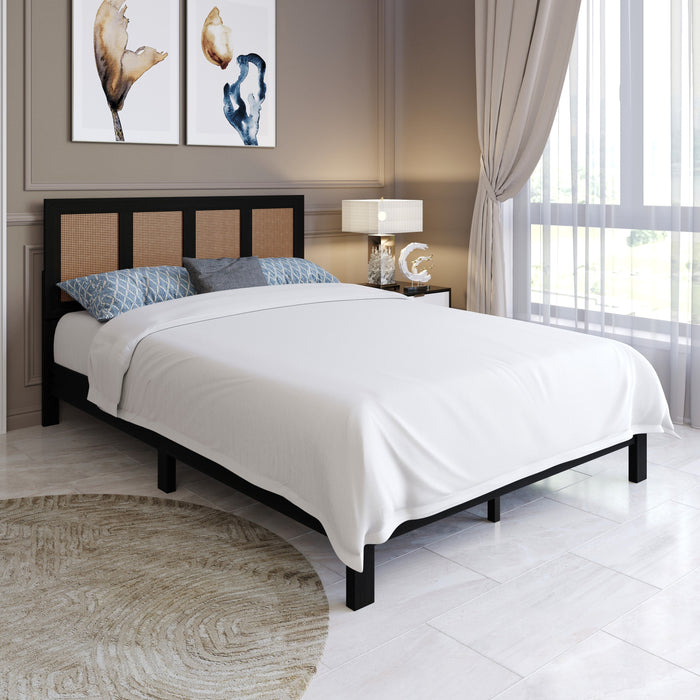 Home Design Missoula Wood Panel Bed Frame for Adult, Box Spring Required