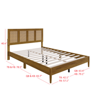 Home Design Skokie Platform Bed Frame, Brown