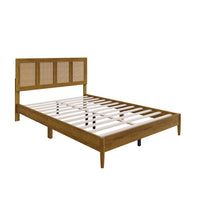 Home Design Skokie Platform Bed Frame, Brown
