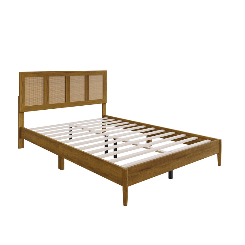 Home Design Skokie Platform Bed Frame, Brown
