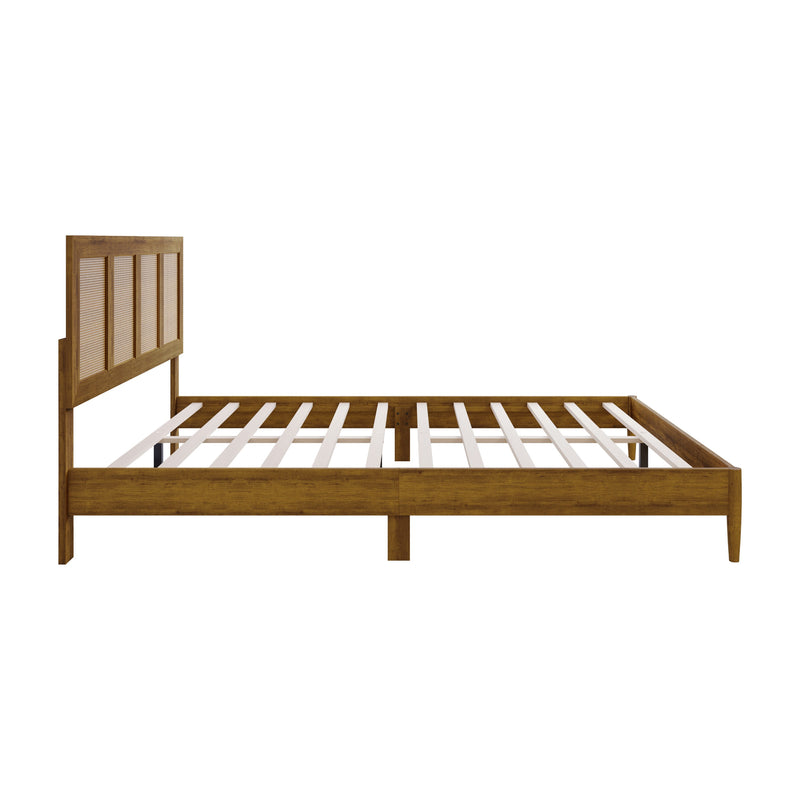 Home Design Skokie Platform Bed Frame, Brown
