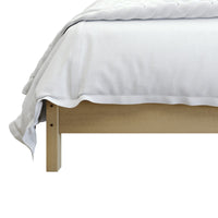 Home Design Rogers Solid Wood Platform Bed Frame with Panel Headboard, No Box Spring Needed, Sturdy& Durable
