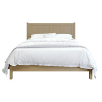 Home Design Rogers Solid Wood Platform Bed Frame with Panel Headboard, No Box Spring Needed, Sturdy& Durable