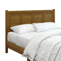 Home Design Rogers Solid Wood Platform Bed Frame with Panel Headboard, No Box Spring Needed, Sturdy& Durable