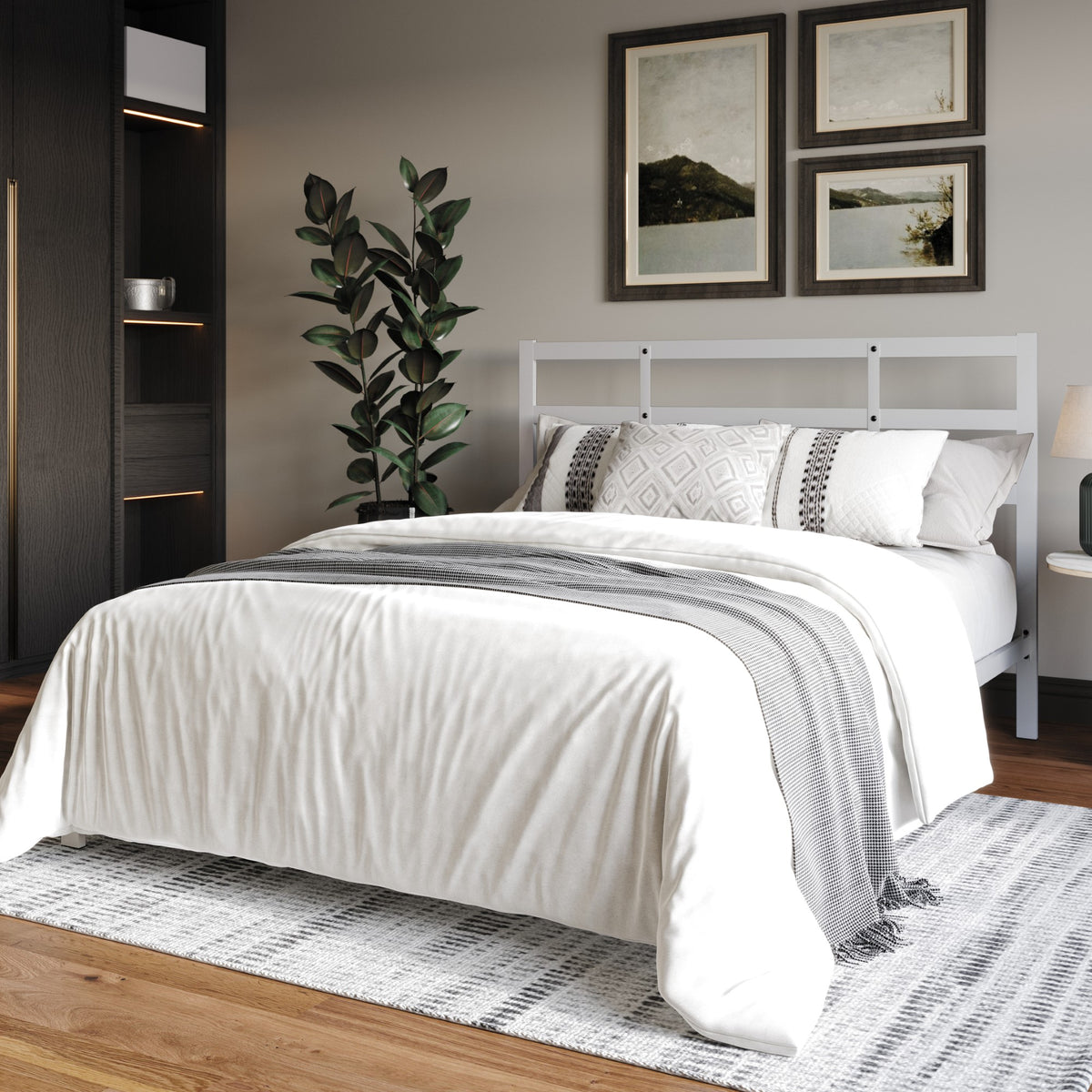 Home Design Sumter Metal Bed Frame for Adult, Easy Assembly