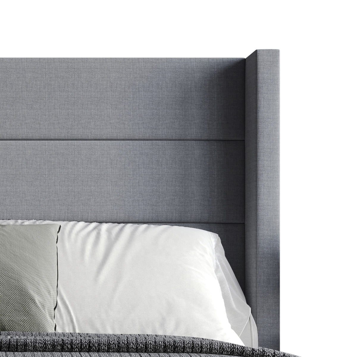 Home Design Niles Upholstered Panel Bed Frame