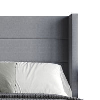 Home Design Niles Upholstered Panel Bed Frame