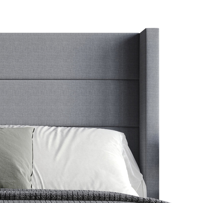 Home Design Niles Upholstered Panel Bed Frame