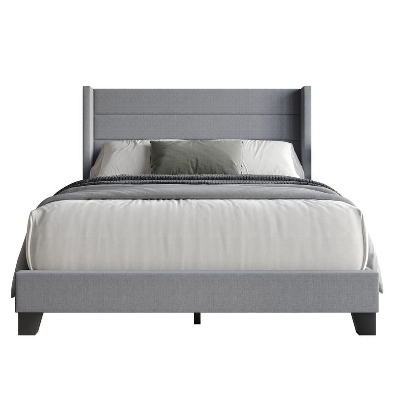 Home Design Niles Upholstered Panel Bed Frame