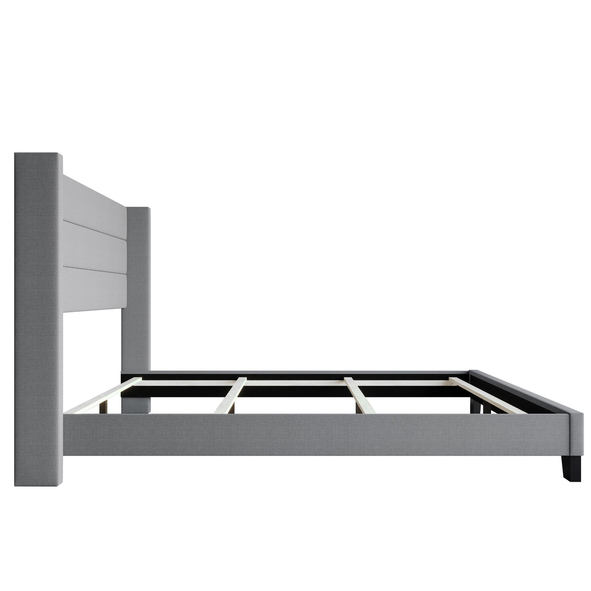 Home Design Niles Upholstered Panel Bed Frame