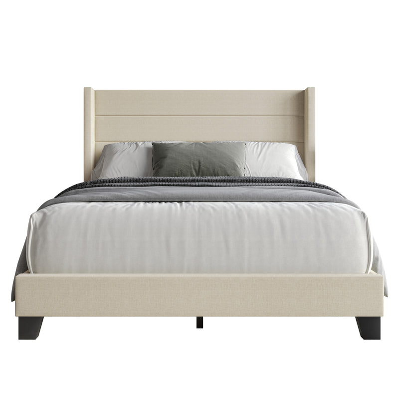 Home Design Niles Upholstered Panel Bed Frame
