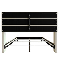 Home Design Niles Upholstered Panel Bed Frame