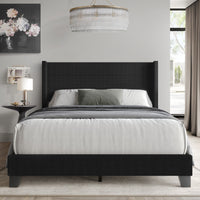 Home Design Niles Upholstered Panel Bed Frame