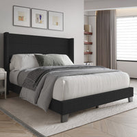 Home Design Niles Upholstered Panel Bed Frame