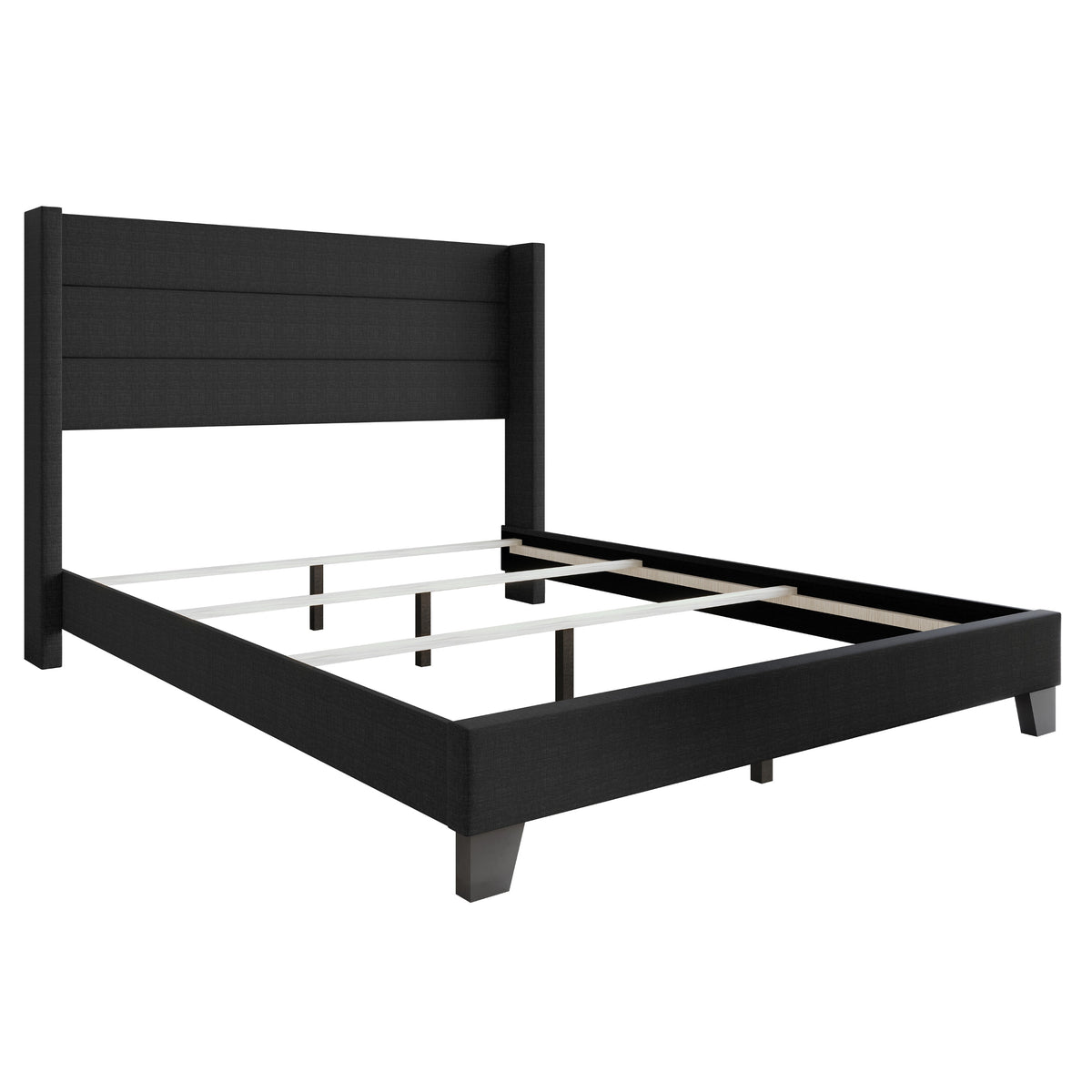 Home Design Niles Upholstered Panel Bed Frame