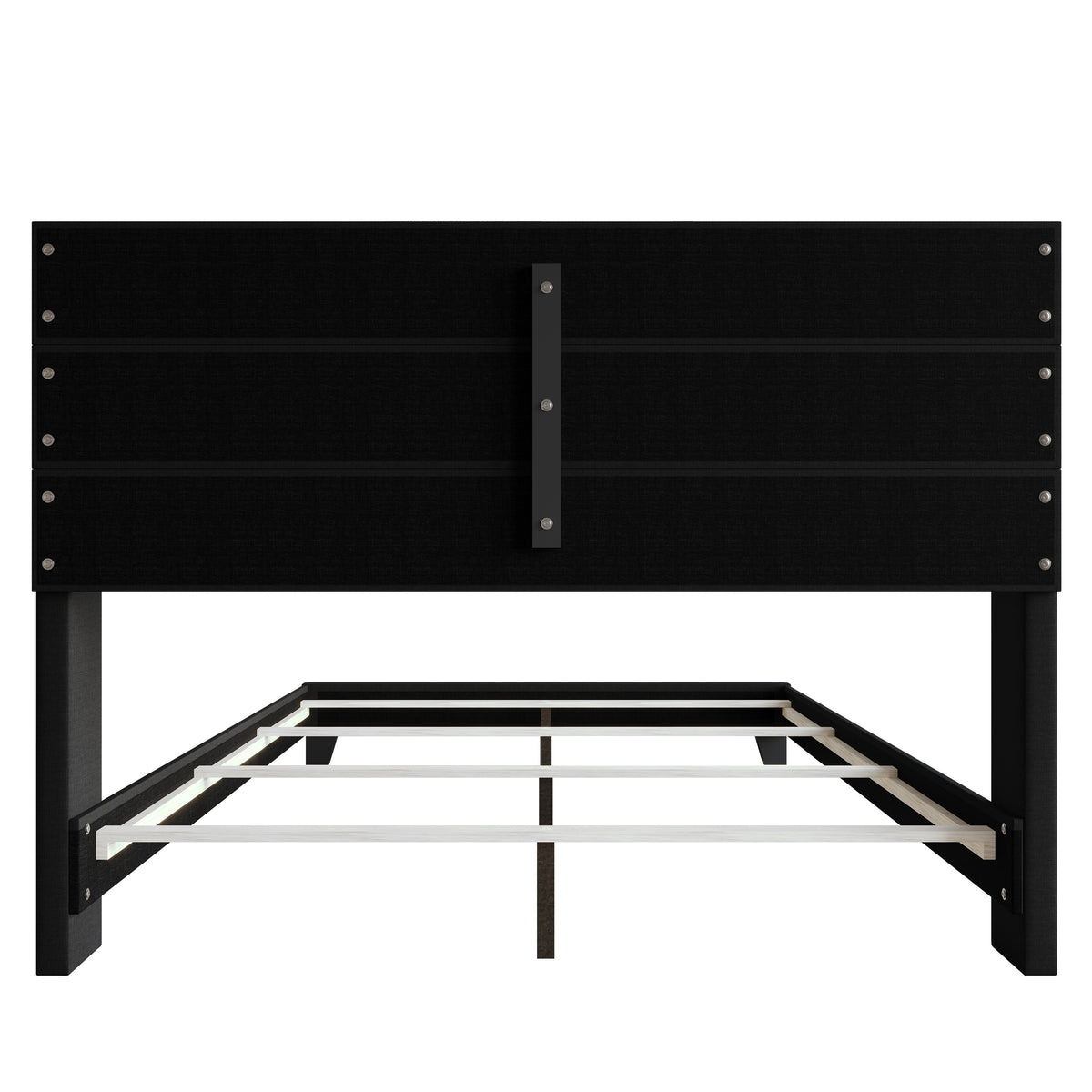 Home Design Niles Upholstered Panel Bed Frame