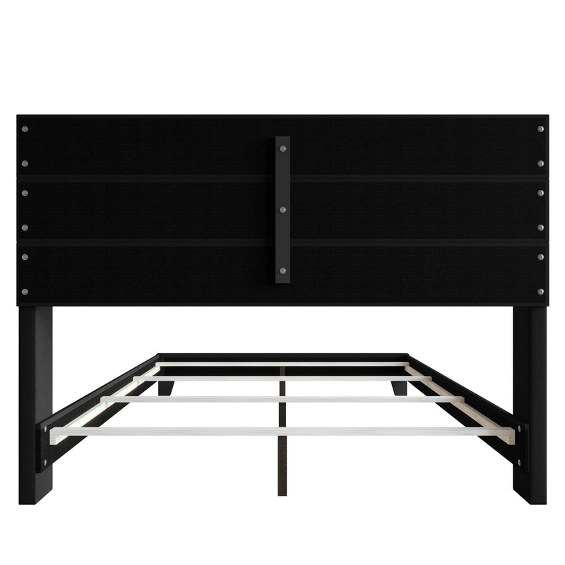 Home Design Niles Upholstered Panel Bed Frame