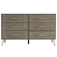 Home Design Ashwin 6 Drawer Dresser, Gray