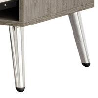 Home Design Ashwin 2 Drawer Nightstand, Gray