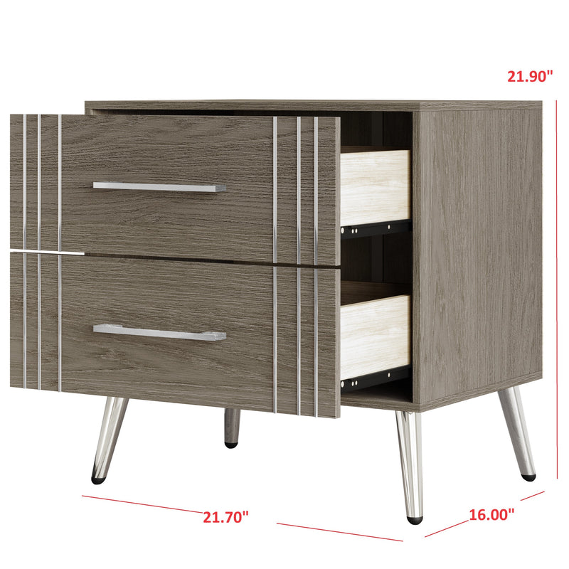 Home Design Ashwin Queen Bedroom Set, Gray