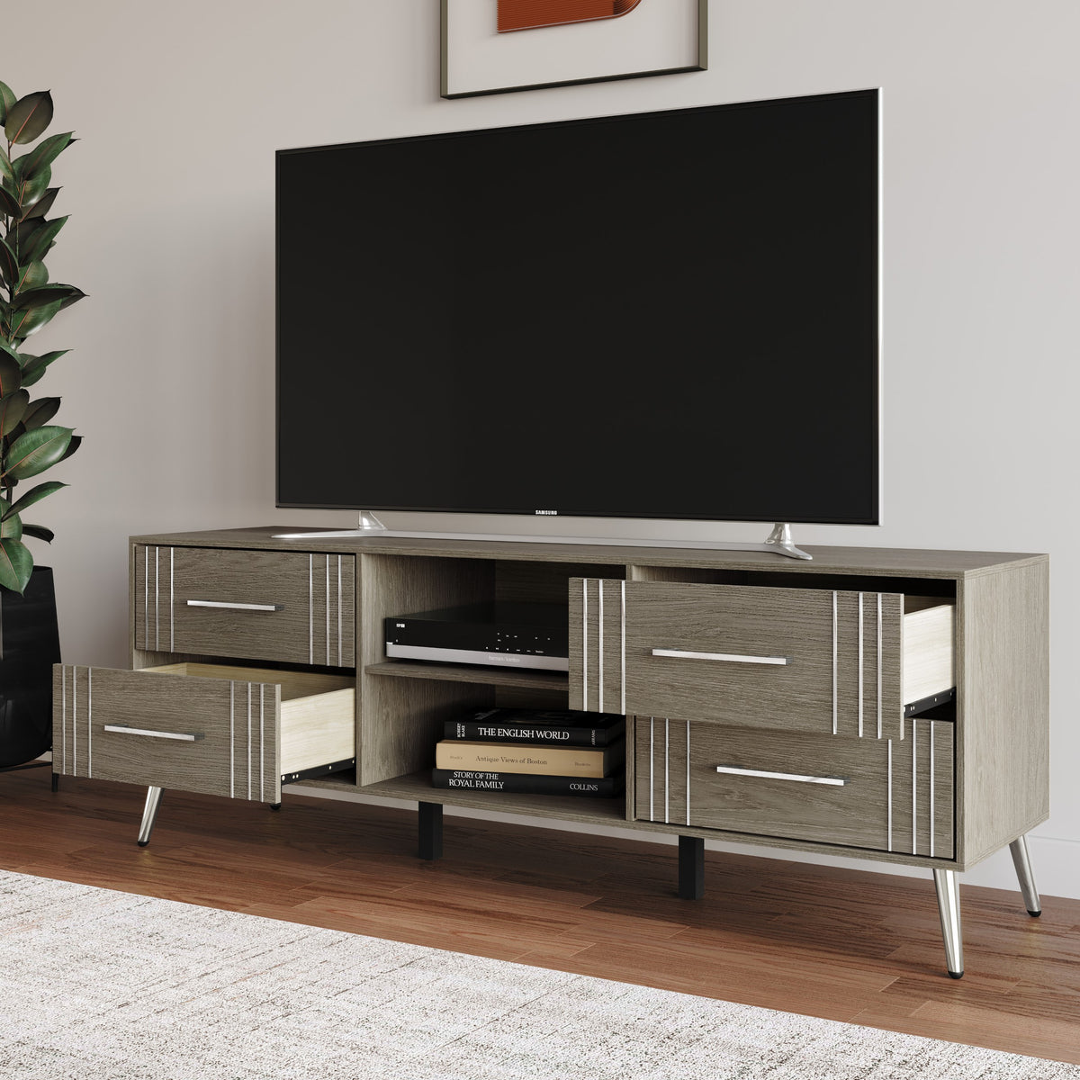Home Design Ashwin TV Stand, Gray
