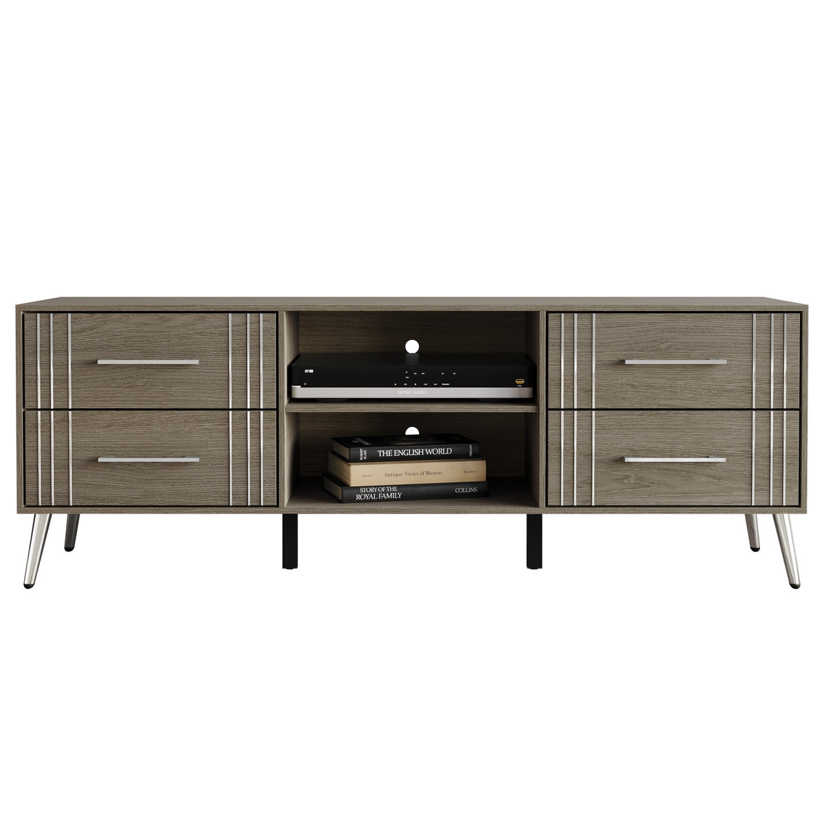 Home Design Ashwin TV Stand, Gray