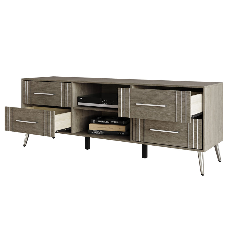 Home Design Ashwin TV Stand, Gray
