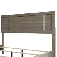 Home Design Ashwin Panel Bed Frame, Gray