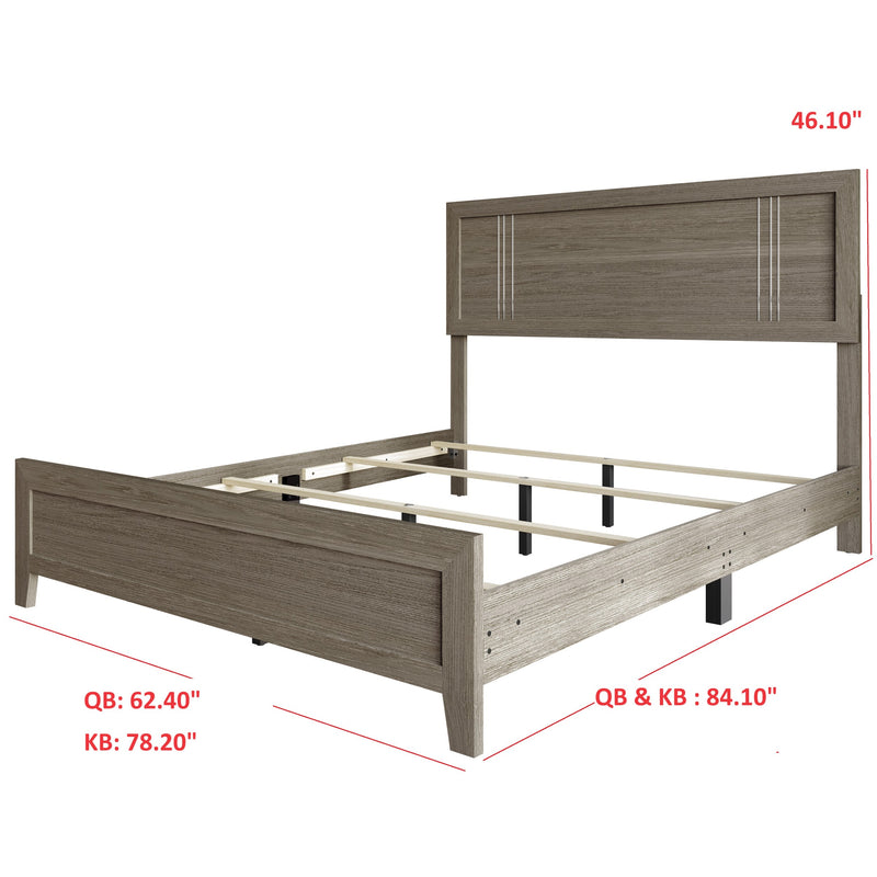 Home Design Ashwin Queen Bedroom Set, Gray