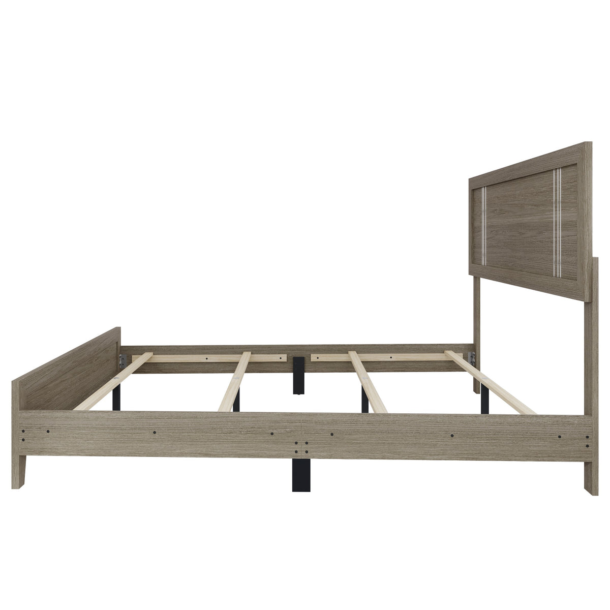Home Design Ashwin Panel Bed Frame, Gray