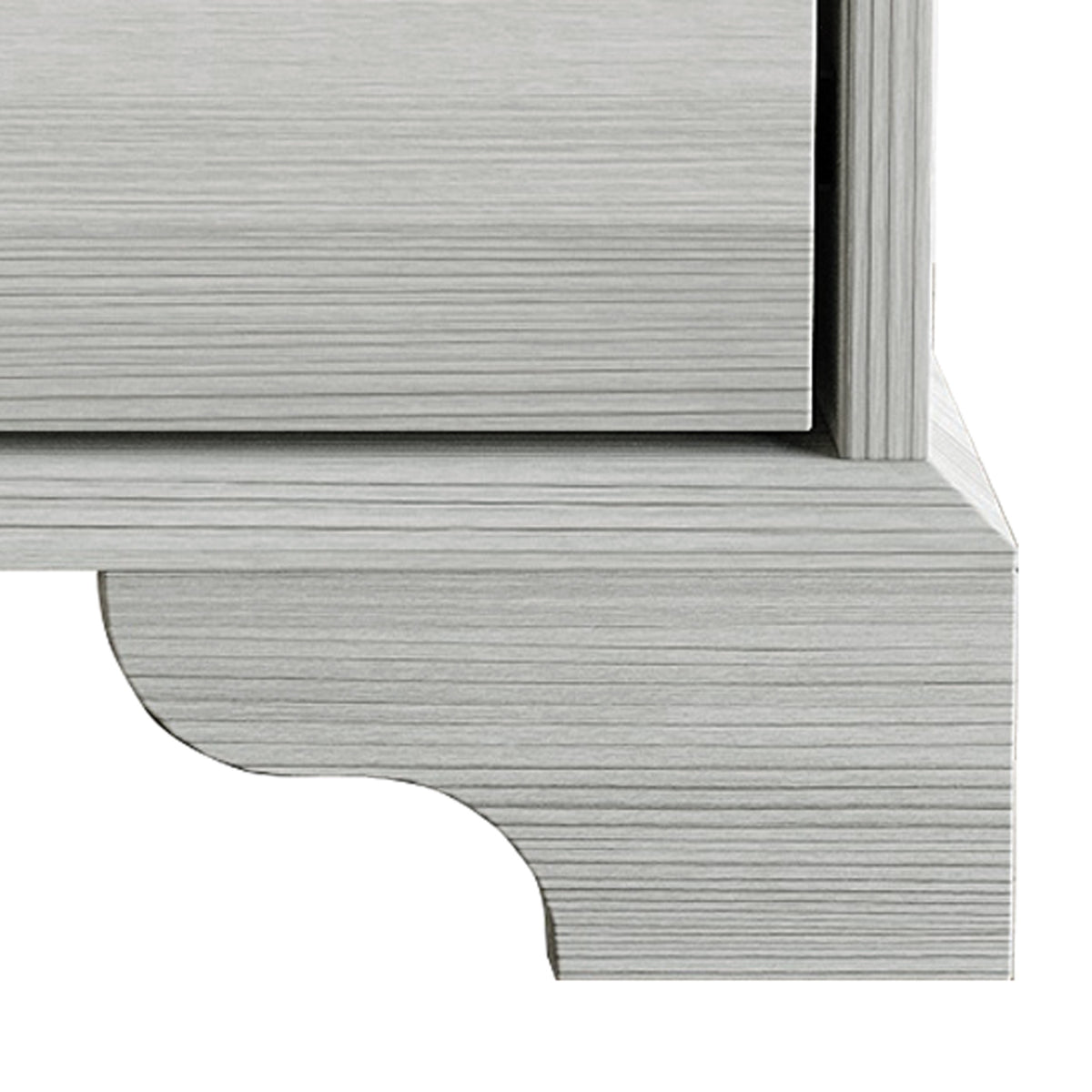 Home Design Harley 5-Drawer Chest, Modern Bedroom Storage Furniture, Light Gray Finish, Easy Assembly