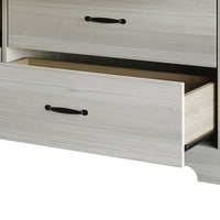 Home Design Harley 6-Drawer Dresser, Modern Bedroom Storage Furniture, Light Gray Finish, Easy Assembly