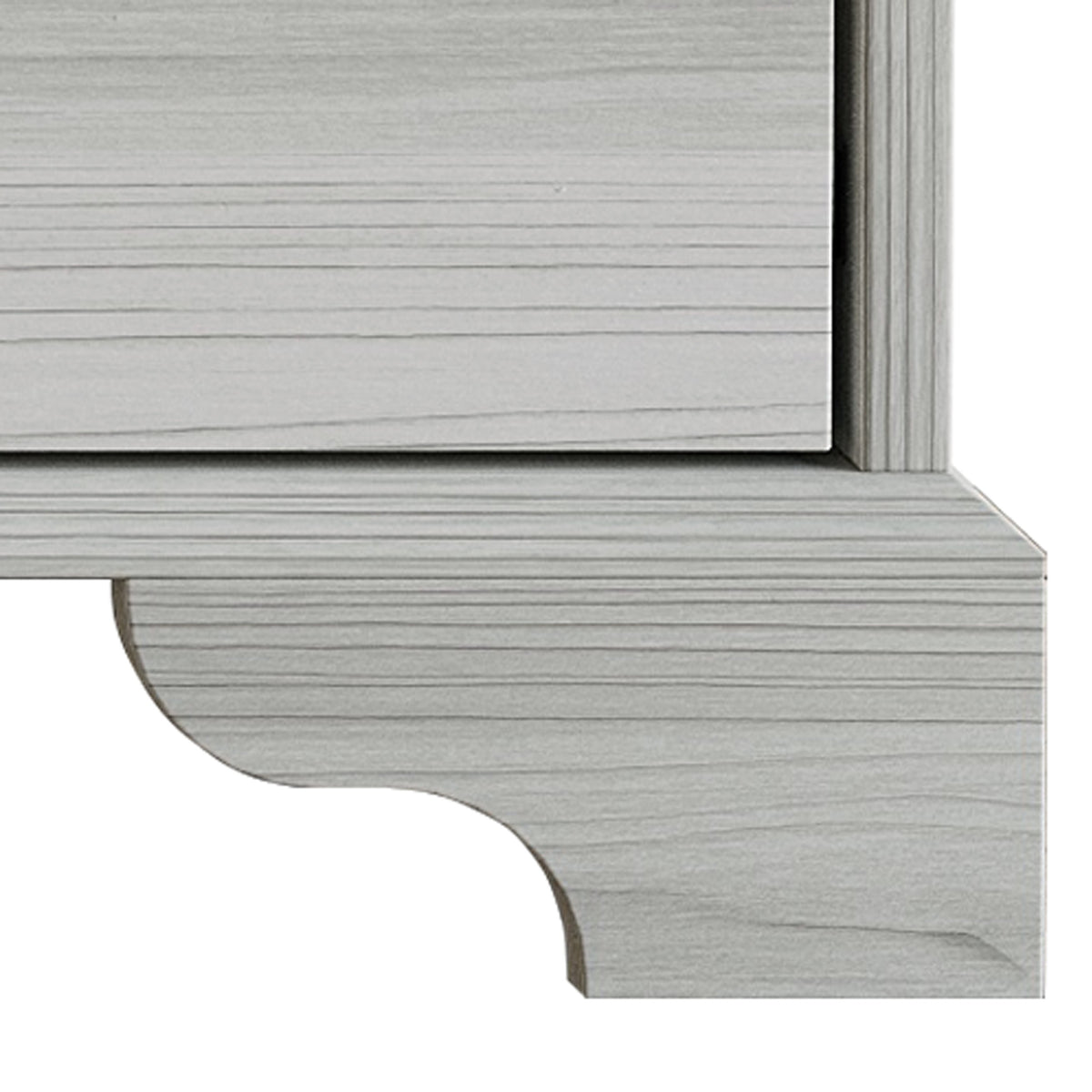 Home Design Harley 6-Drawer Dresser, Modern Bedroom Storage Furniture, Light Gray Finish, Easy Assembly