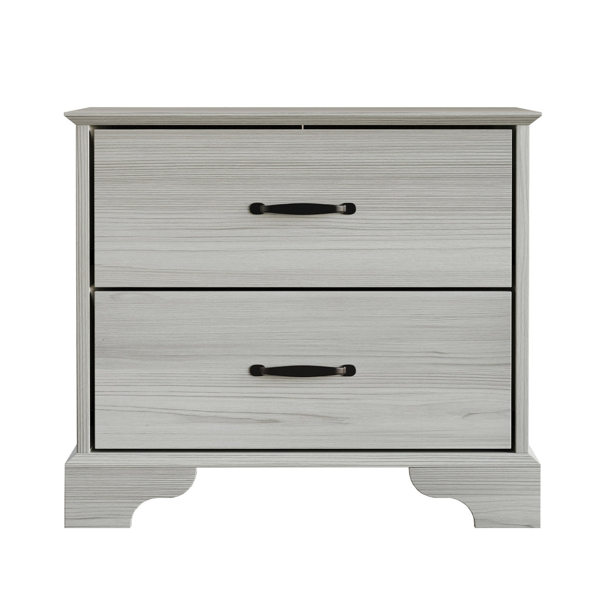 Home Design Harley 4-Piece Modern Light Gray Bedroom Furniture Set - Include Bed Frame, Chest, Dresser, Nightstand