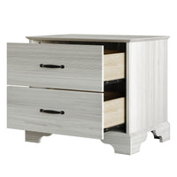 Home Design Harley 4-Piece Modern Light Gray Bedroom Furniture Set - Include Bed Frame, Chest, Dresser, Nightstand